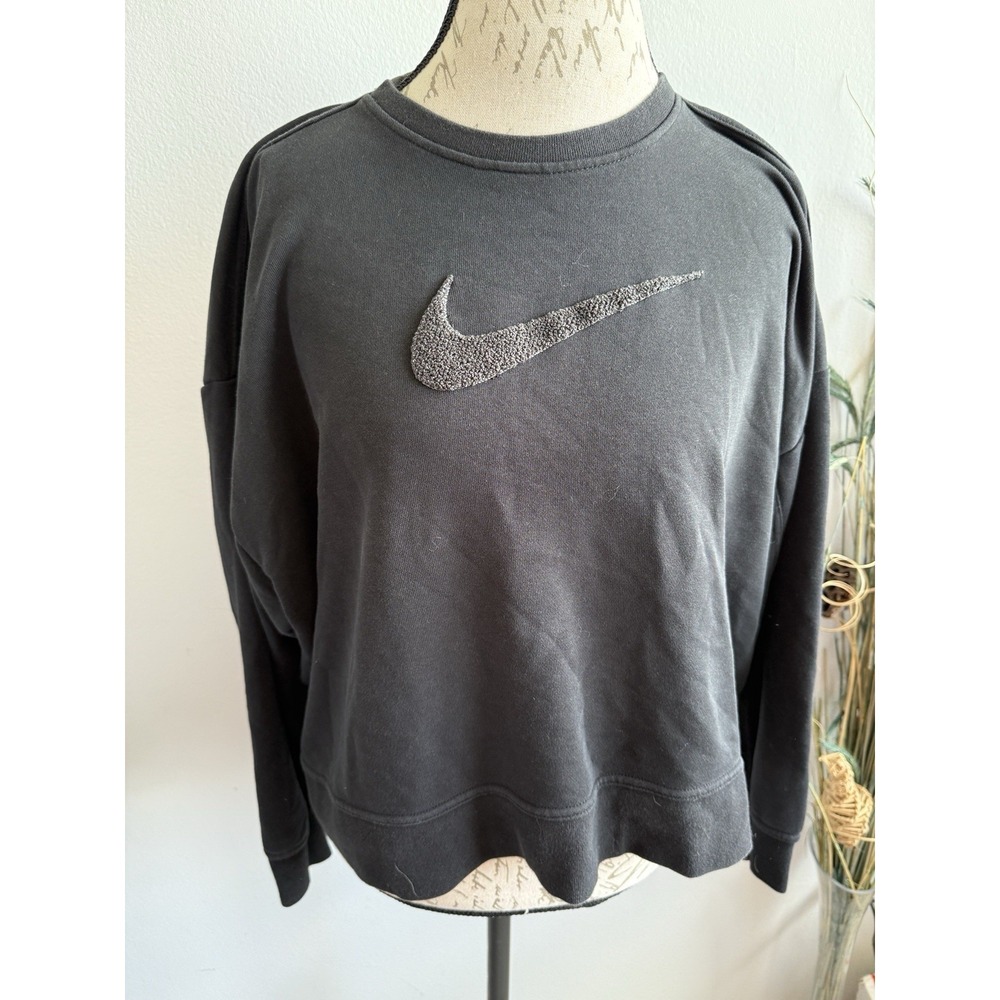 Nike Dri-FIT Get Fit Women's Swoosh Oversized Training Crew Long Sleeve XLarge